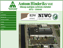 Tablet Screenshot of antoonhinderiks.nl